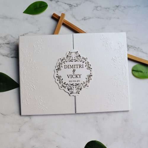 Embossing Invitation Card Beautiful Invitation Card With Hard Cover Customized